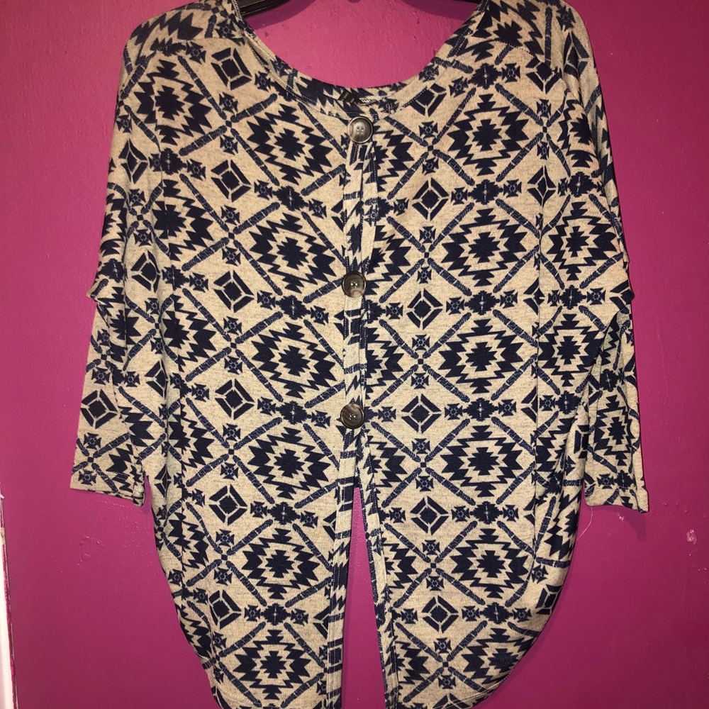 Button down back blouse